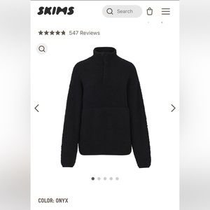 SKIMS COZY KNIT PULLOVER in onyx 2x/3x